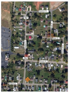 Madison Street at Stapleton Drive closure map