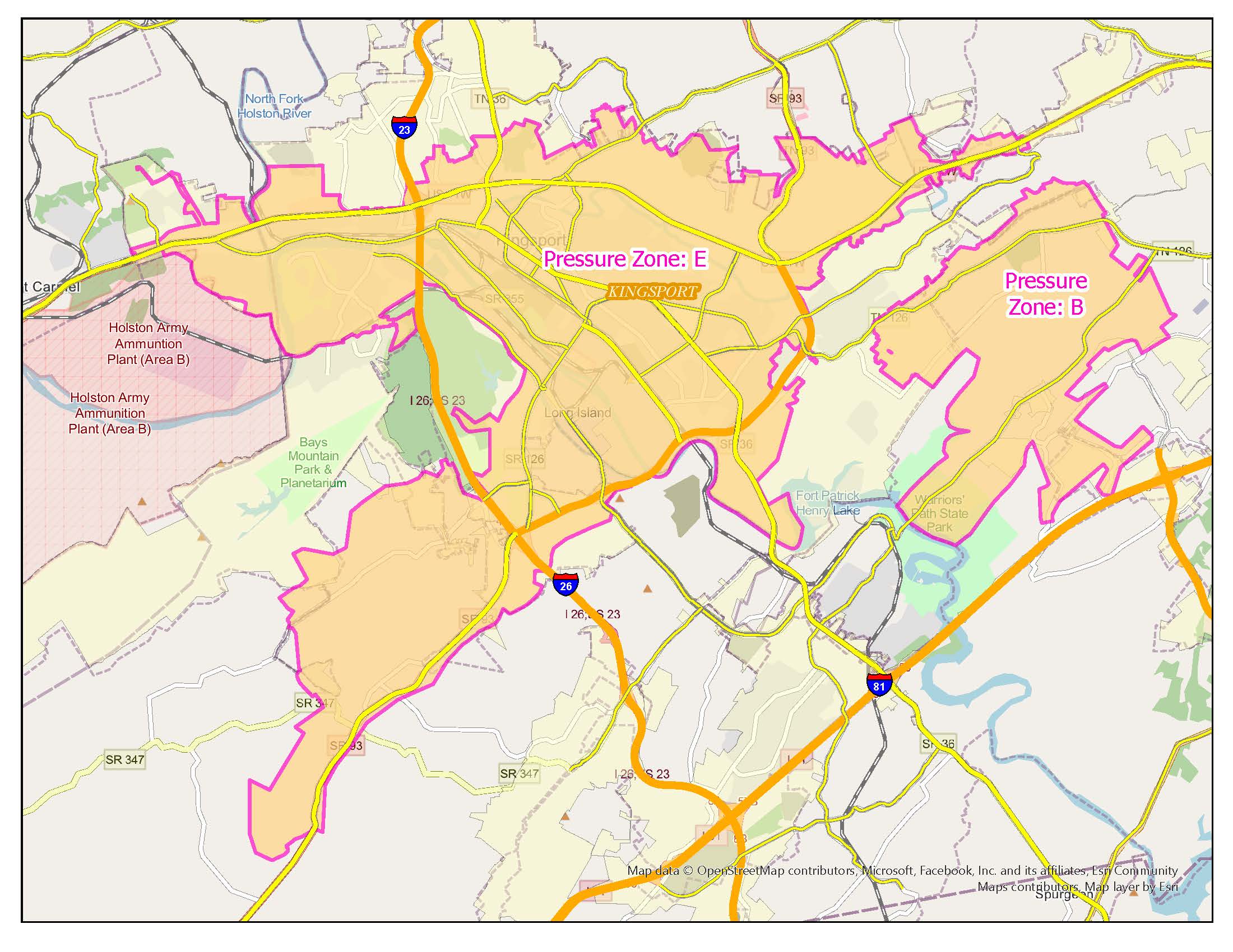 water outage map
