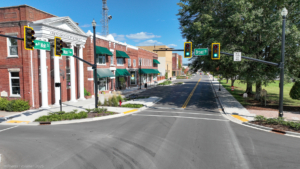 main street intersection in downtown kingsport