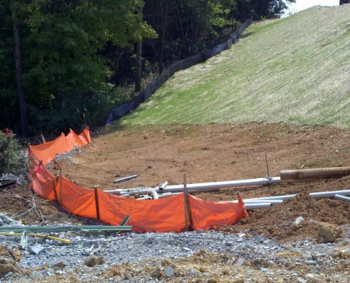 Erosion Mat and Silt Fence