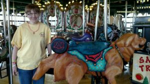 Lindsey Halker at carousel