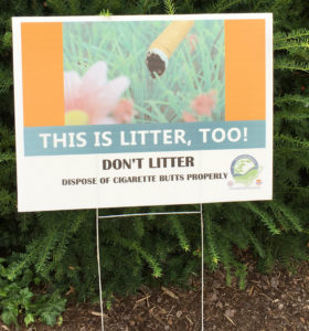Don't Litter sign