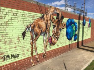 giraffe mural