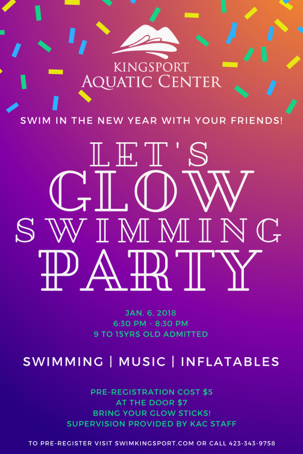 Let's Glow Swimming Flyer