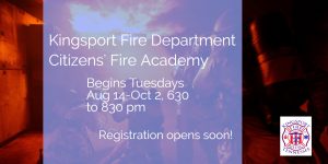 Kingsport Fire Department Citizens' Fire Academy Flyer