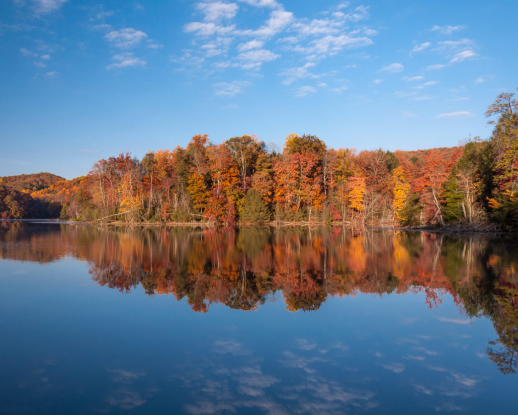 Bays Mountain Park in fall