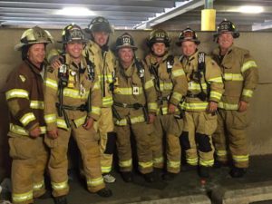 firefighters before annual stair climb