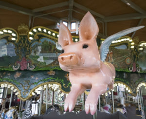 pig on carousel