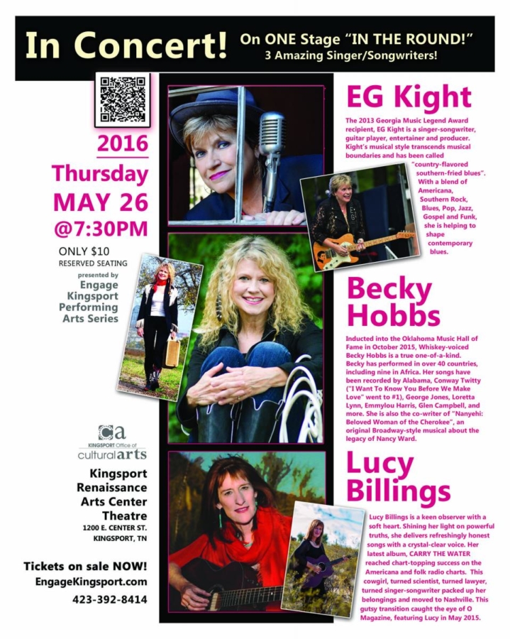 EG Kight, Becky Hobbs and Lucy Billings photo