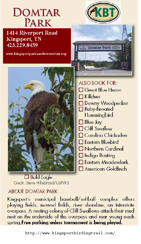 Domtar Park Birding Information
