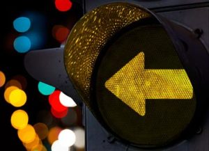 flashing yellow traffic arrow