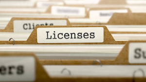 folder labeled licenses