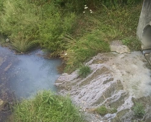 wash water in stream